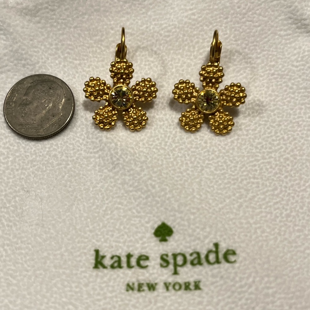 KATE SPADE NY PRE-LOVED AUTHENTIC VINTAGE FLOWER DANGLE 12K GOLD-PLATED NECKLACE
